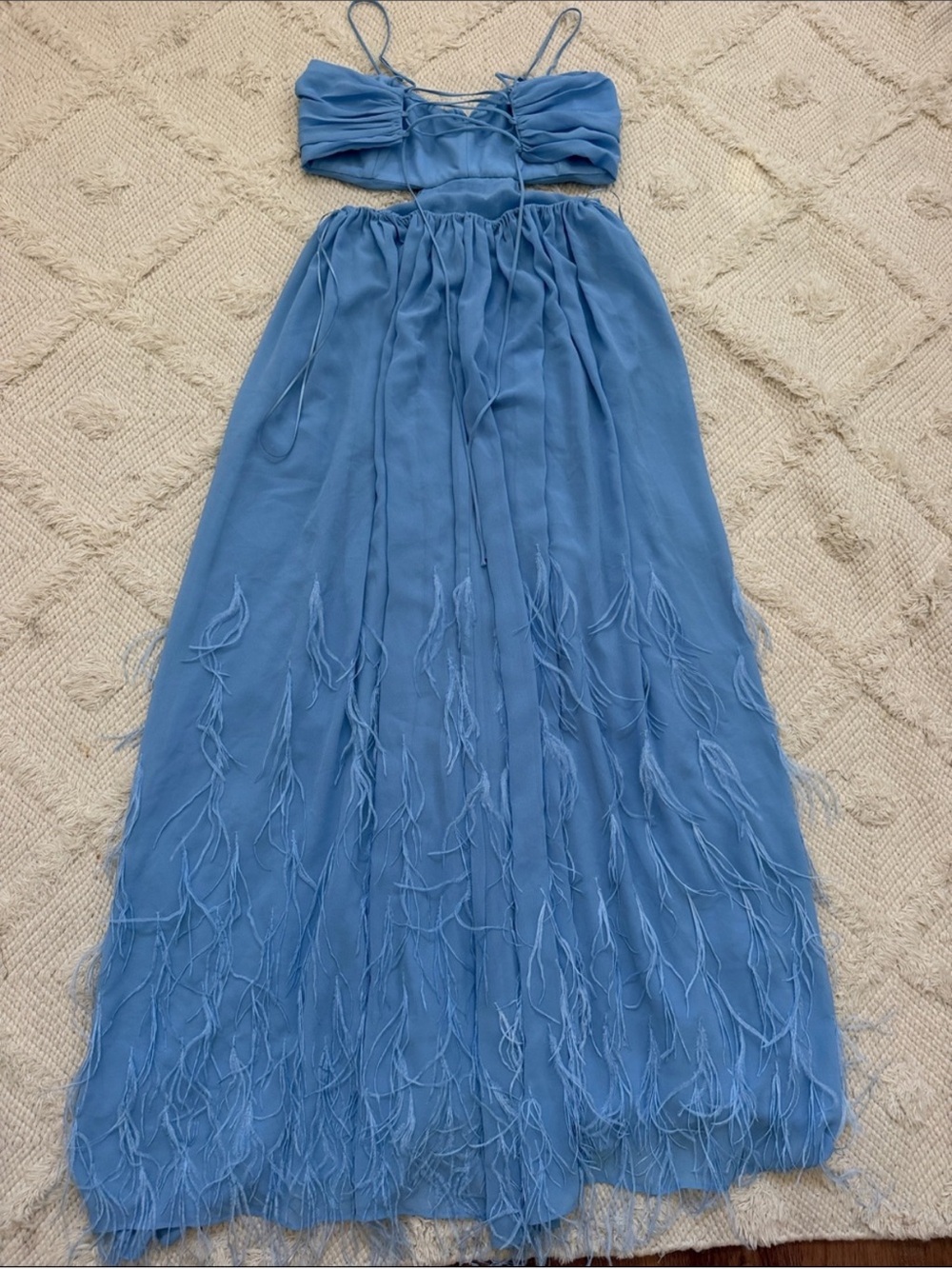 Delfi Collective Eli Feather Trim Gown - Picture 6 of 6